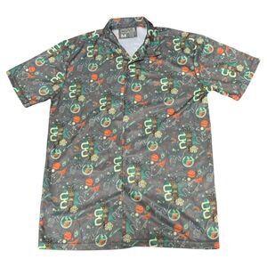 Marvel Guardians of the Galaxy Groot Hawaiian Tiki Shirt Size Medium